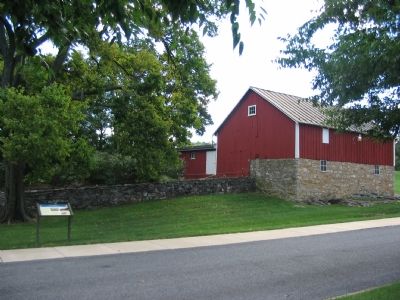 Marker in Front of the Outbuildings of Glen Burnie image. Click for full size.
