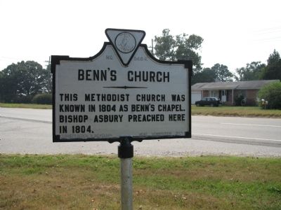 Benn's Church Marker. Click for full size. Benn's Church Marker image. Click for full size.
