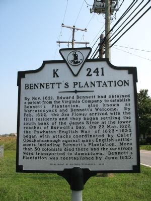 Bennett's Plantation Marker image. Click for full size.