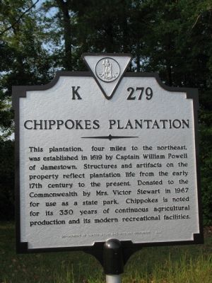 Chippokes Plantation Marker. Click for full size. Chippokes Plantation Marker image. Click for full size.