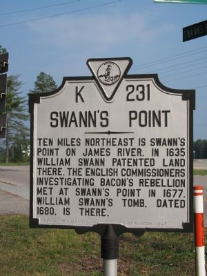 Swann's Point Marker image. Click for full size.
