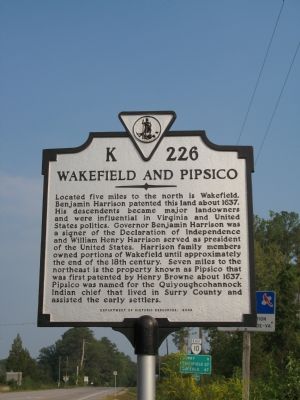 Wakefield and Pipsico Marker image. Click for full size.