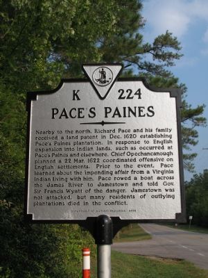 Pace's Paines Marker image. Click for full size.