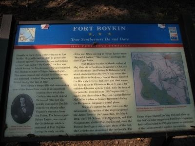 Fort Boykin Marker image. Click for full size.