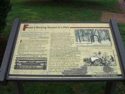 From a Burying Ground to a Park Marker image. Click for full size.