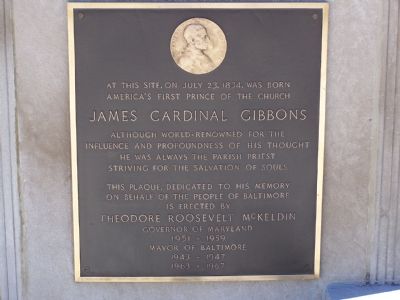 James Cardinal Gibbons Marker image. Click for full size.