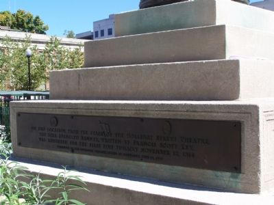 On This Location From The State of the Holliday Street Theatre Marker. Click for full size. On This Location From The State of the Holliday Street Theatre Marker image. Click for full size.