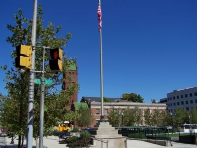 Marker has a 15 Star Flag flying above it.. Click for full size. Marker has a 15 Star Flag flying above it. image. Click for full size.