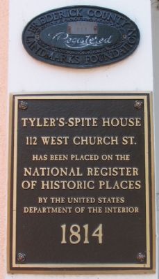 Tyler's-Spite House Marker image. Click for full size.