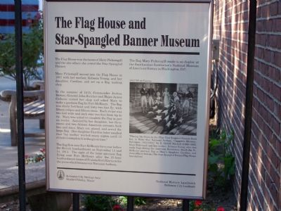 The Flag House and Star-Spangled Banner Museum Marker image. Click for full size.