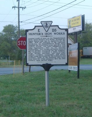 Hunter's Iron Works Marker image. Click for full size.