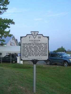Goldvein Marker. Click for full size. Goldvein Marker image. Click for full size.