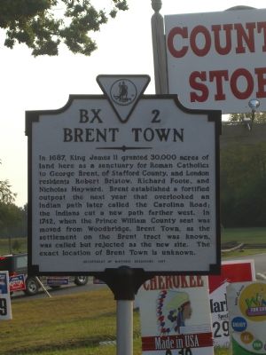 Brent Town Marker image. Click for full size.