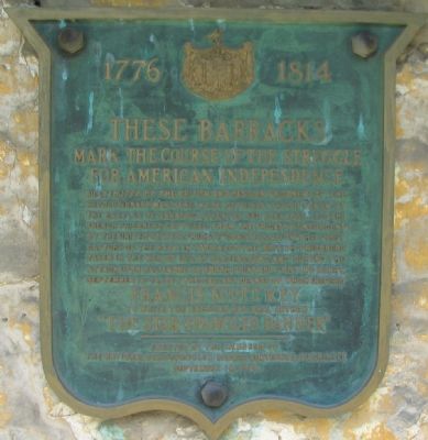 These Barracks Marker. Click for full size. These Barracks Marker image. Click for full size.