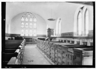 Interior of St. Lukes Church, c. 1930s image. Click for full size.