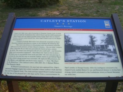 Catletts Station – <i>Stuarts Revenge</i> Marker image. Click for full size.
