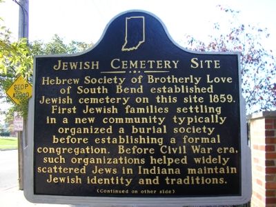 Jewish Cemetery Site Marker image. Click for full size.