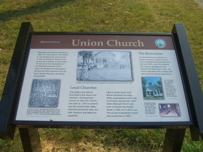 Brentsville - Union Church Marker image. Click for full size.