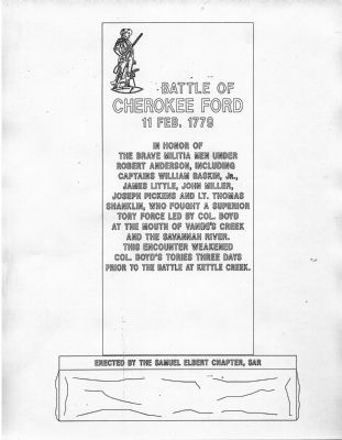 Draft picture of Battle of Cherokee Ford Marker image. Click for full size.