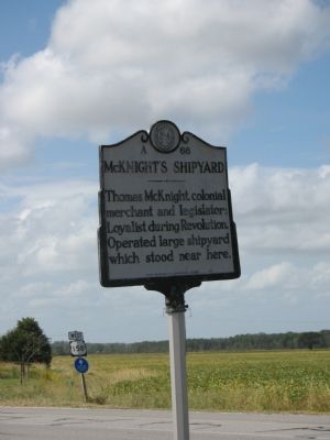 McKnight's Shipyard Marker. Click for full size. McKnight's Shipyard Marker image. Click for full size.