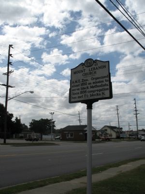 Mount Lebanon Church Marker. Click for full size. Mount Lebanon Church Marker image. Click for full size.