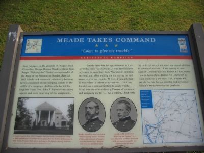 Meade Takes Command Marker image. Click for full size.
