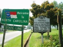 North Carolina/Virginia Marker. Click for full size. North Carolina/Virginia Marker image. Click for full size.