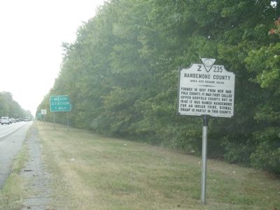 Nansemond County Marker. Click for full size. Nansemond County Marker image. Click for full size.