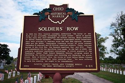 Soldiers' Row Marker image. Click for full size.