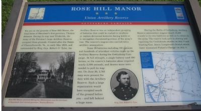 Rose Hill Manor Marker. Click for full size. Rose Hill Manor Marker image. Click for full size.