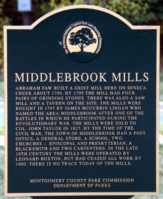 Middlebrook Mills Marker. Click for full size. Middlebrook Mills Marker image. Click for full size.
