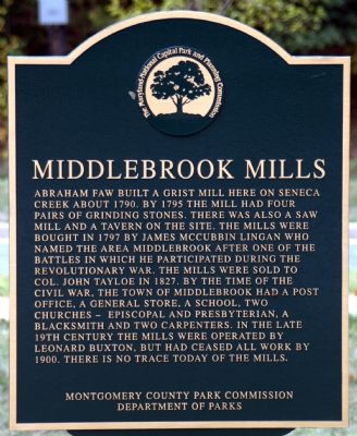 Middlebrook Mills Marker image. Click for full size.