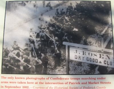 Close Up of Confederate Soldiers Passing Through Frederick image. Click for full size.
