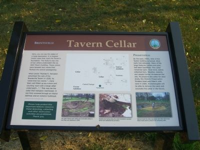 Brentsville –Tavern Cellar Marker image. Click for full size.