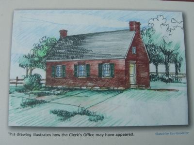 Conceptual Illustration of the ca. 1822 Clerk’s Office. Click for full size. Conceptual Illustration of the ca. 1822 Clerk’s Office image. Click for full size.