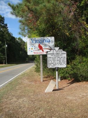 Nansemond County Virginia Marker, facing north. image. Click for full size.
