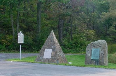 Three Markers at the Summit of the Pass. Click for full size. Three Markers at the Summit of the Pass image. Click for full size.