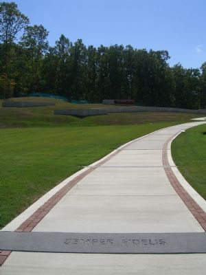 The walkway leading to the Once a Marine .... Always a Marine Memorial image. Click for full size.