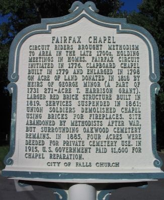 Fairfax Chapel Marker image. Click for full size.