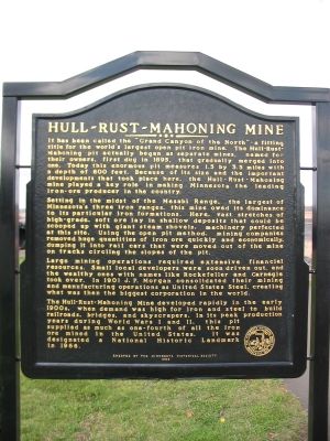Hull-Rust-Mahoning Mine Marker image. Click for full size.
