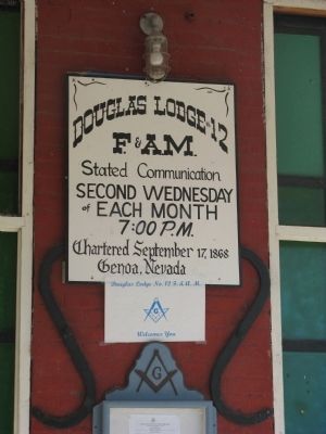 Sign Located Between the Two Entrance Doors. Click for full size. Sign Located Between the Two Entrance Doors image. Click for full size.