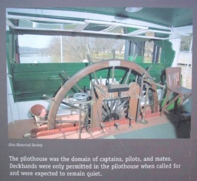 W.P. Snyder Pilothouse Photo on Marker image. Click for full size.