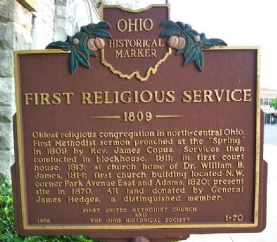 First Religious Service Marker. Click for full size. First Religious Service Marker image. Click for full size.