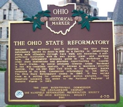 The Ohio State Reformatory Marker. Click for full size. The Ohio State Reformatory Marker image. Click for full size.