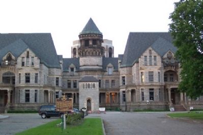 The Ohio State Reformatory and Marker. Click for full size. The Ohio State Reformatory and Marker image. Click for full size.