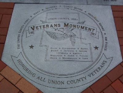 Union County Veterans Monument Base image. Click for full size.