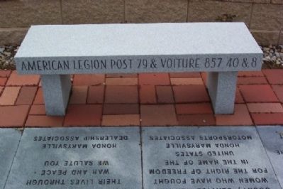 American Legion Post 79 & Voiture 857 40&8 Bench image. Click for full size.