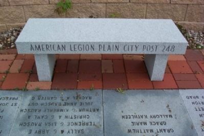 American Legion Plain City Post 248 Bench. Click for full size. American Legion Plain City Post 248 Bench image. Click for full size.
