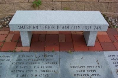 American Legion Plain City Post 248 Bench image. Click for full size.