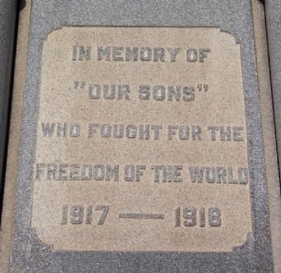 Monongalia County War Memorial Southeast Facade image. Click for full size.